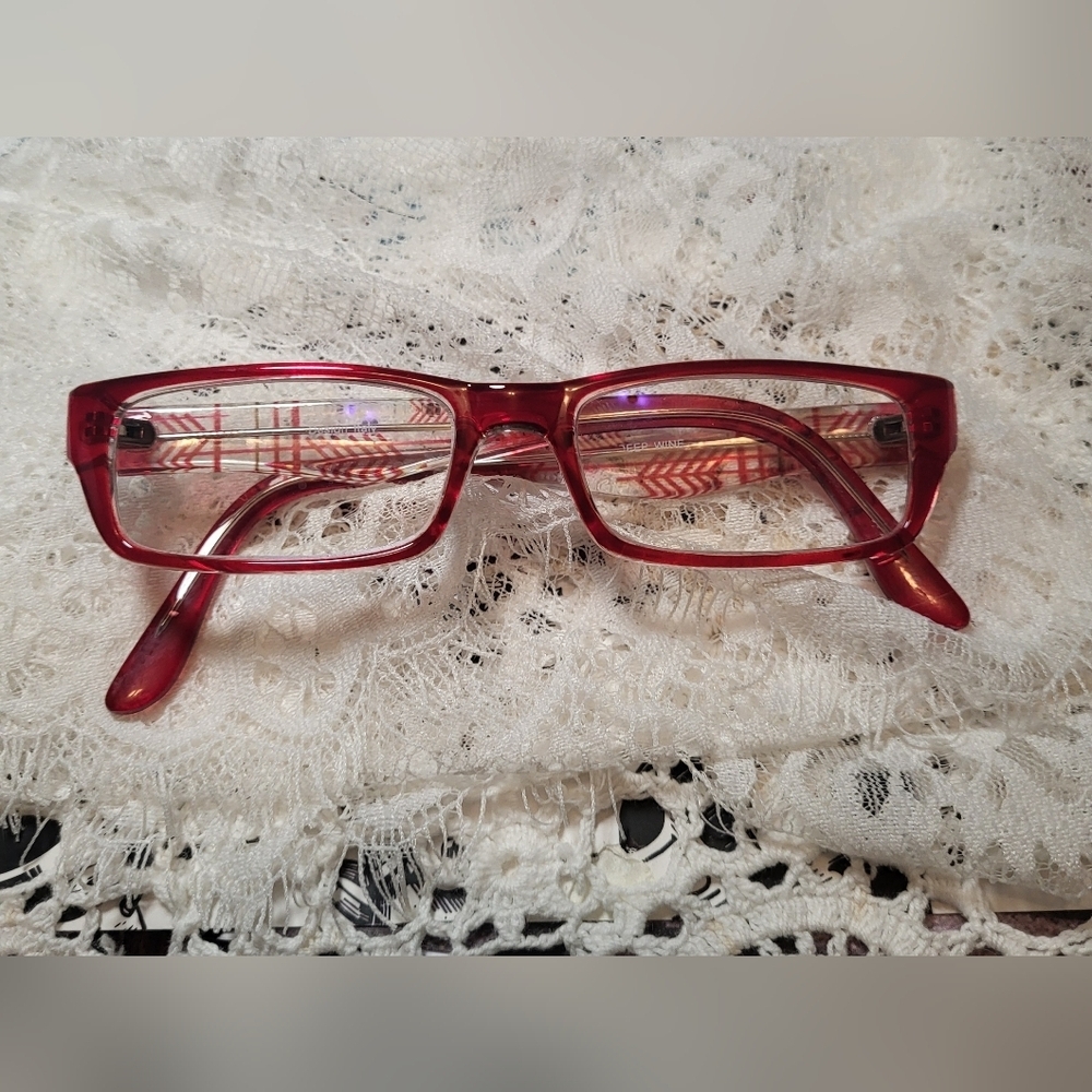 Red Rectangular Glasses - Picture 1 of 5